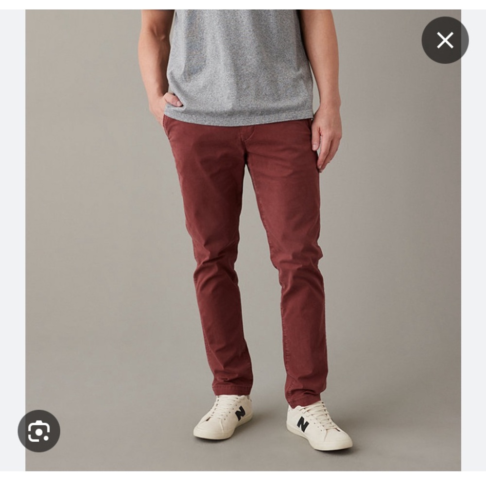 ae flex slim lived-in khaki pant
